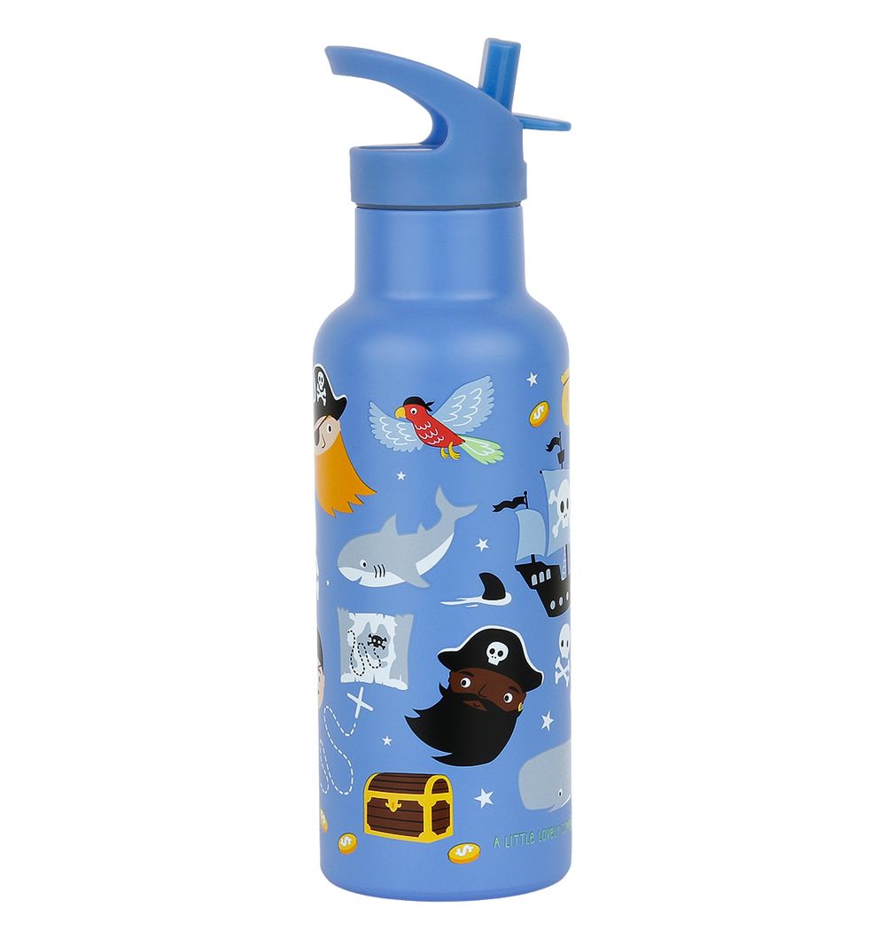 A Little Lovely Company - Stainless Steel Water Bottle - Pirates - 500ml