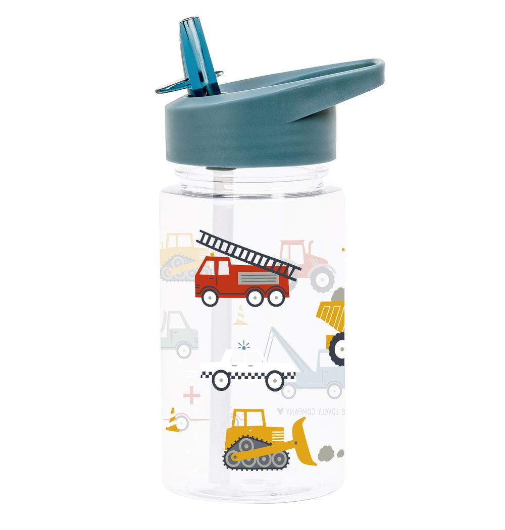 A Little Lovely Company - Kids Water Bottle - Vehicles - 450 ml