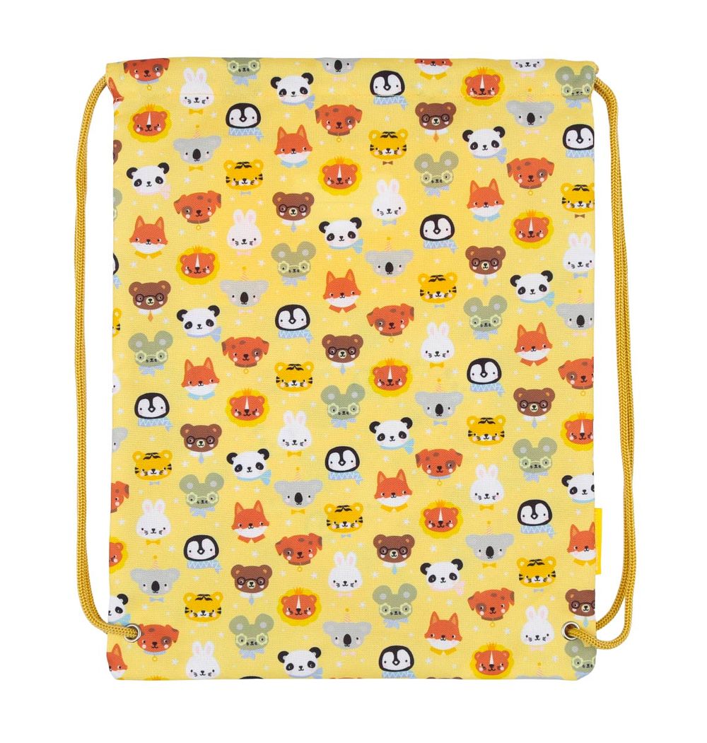 A little Lovely Company - Kids Drawstring Bag - Animal Friends - 16-Inch/41cm