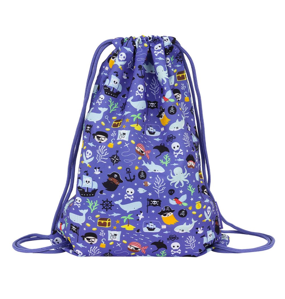 A little Lovely Company - Kids Drawstring Bag - Pirates - 16-Inch/41cm