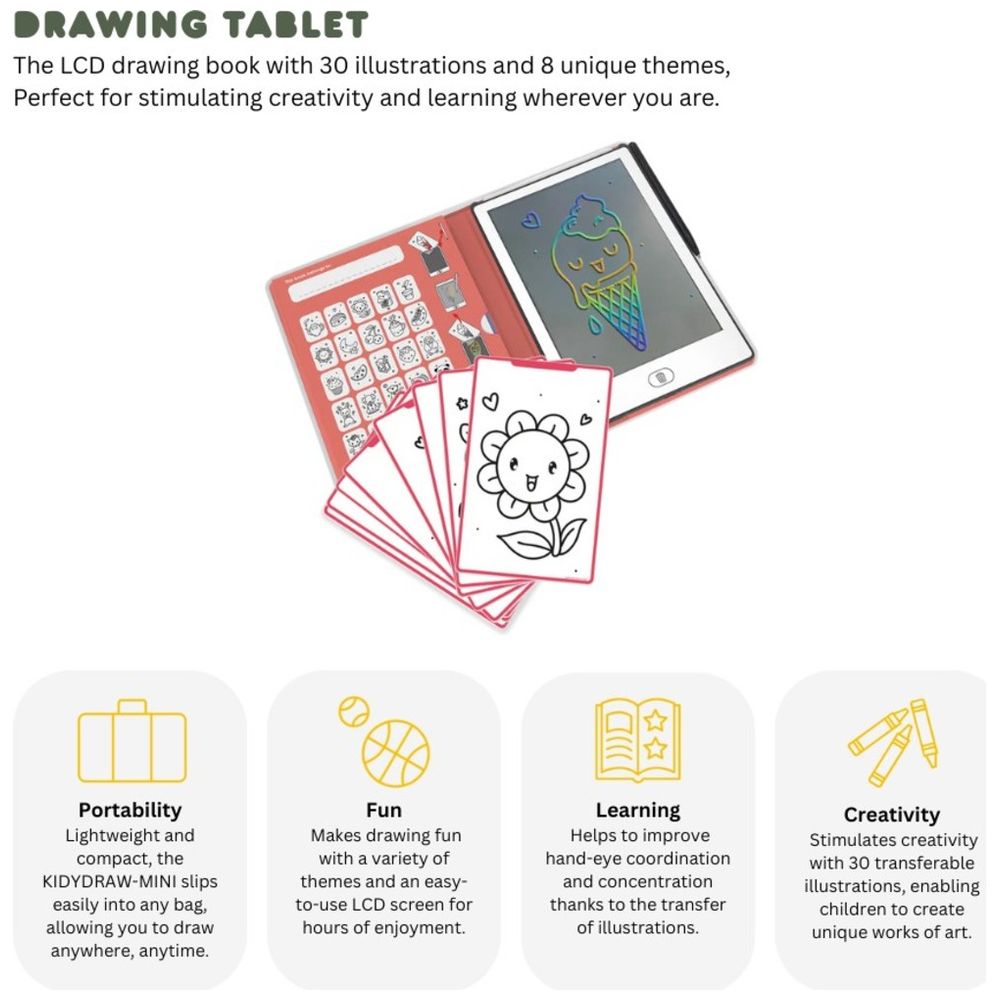 Kidywolf - Kidydraw Mini LCD Tracing Book - Dino's