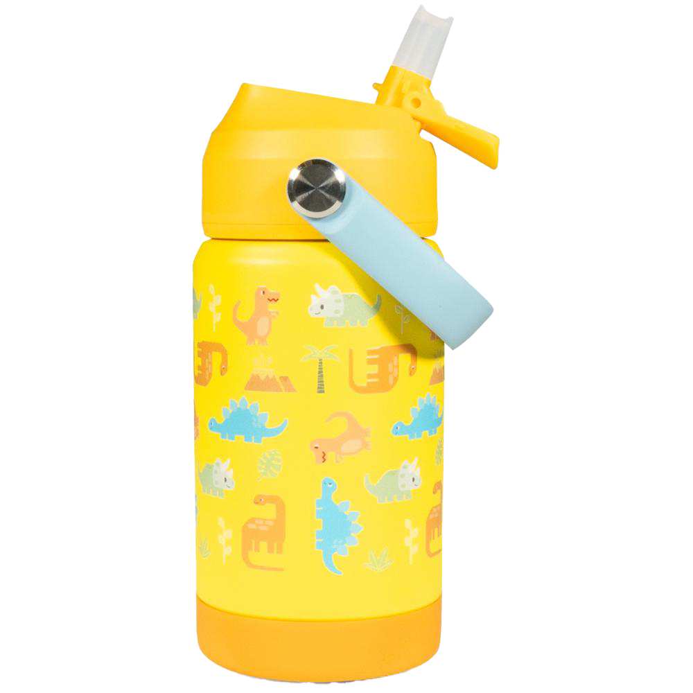 Waicee - Dinosaur 2.0 Water Bottle With Handle - 350ml - Yellow