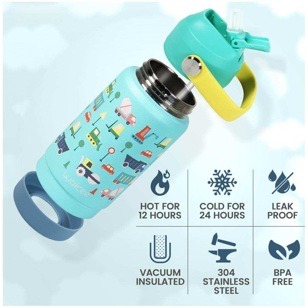 Waicee - Horizon Vehicles 2.0 Water Bottle With Handle - 350ml - Blue