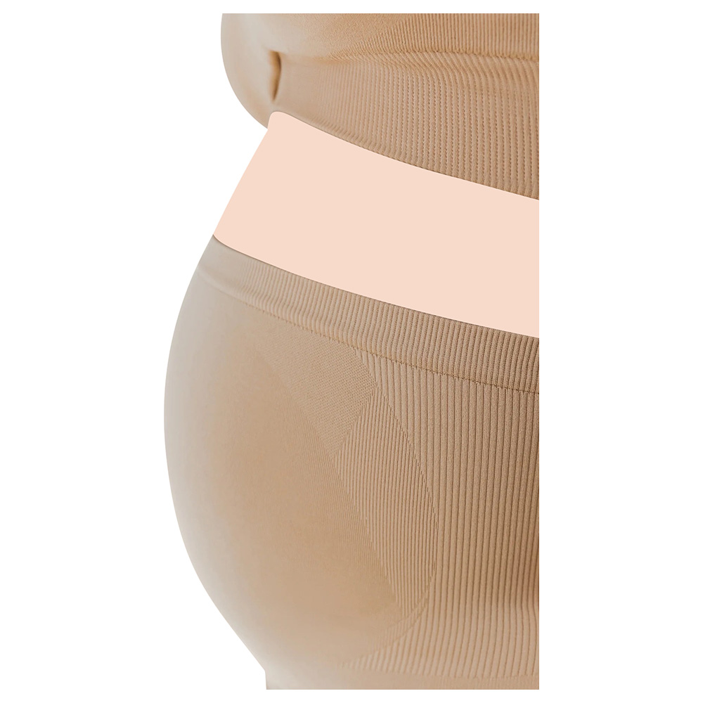 Mums & Bumps - Blanqi - Seamless Maternity Over Belly Support Boy shorts - Nude
