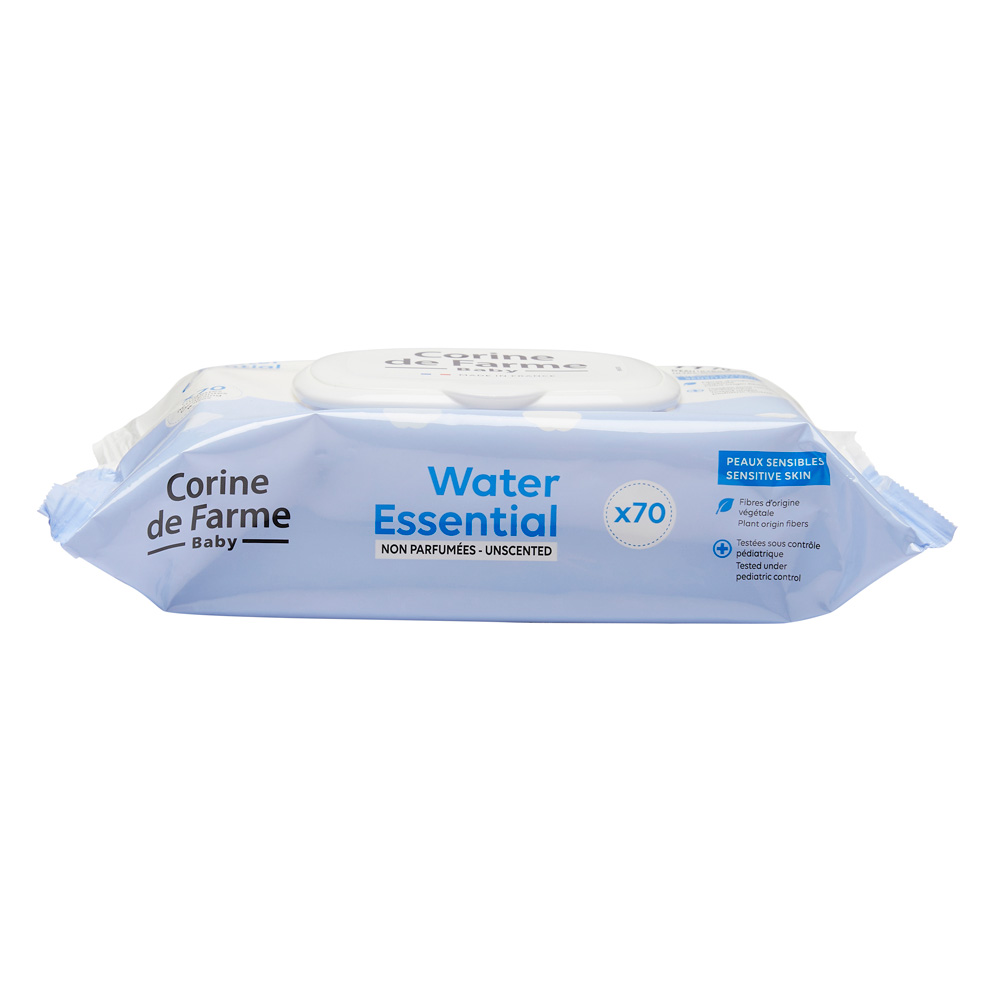 Corine De Farme - Water Essential Unscented Baby Wipes - Pack of 3 - 210 Pcs