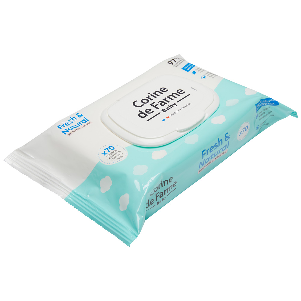 Corine De Farme - Fresh & Natural Scented Baby Wipes - Pack of 3 - 210 Pcs