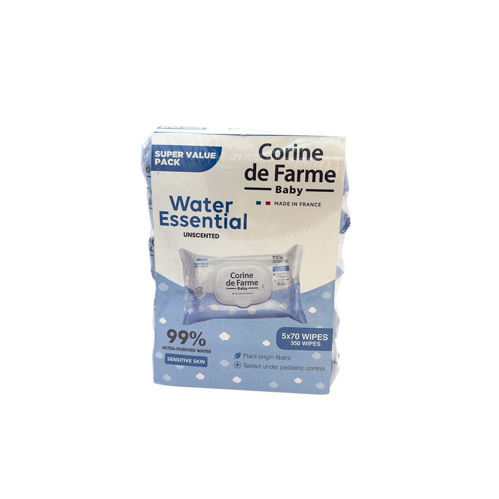 Corine De Farme - Baby Water Essential Wipes - Pack of 70 - 350pcs