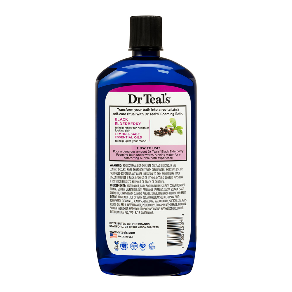 Dr Teal's Foaming Bath With Epsom Salt - Black Elderberry - 1000 ml