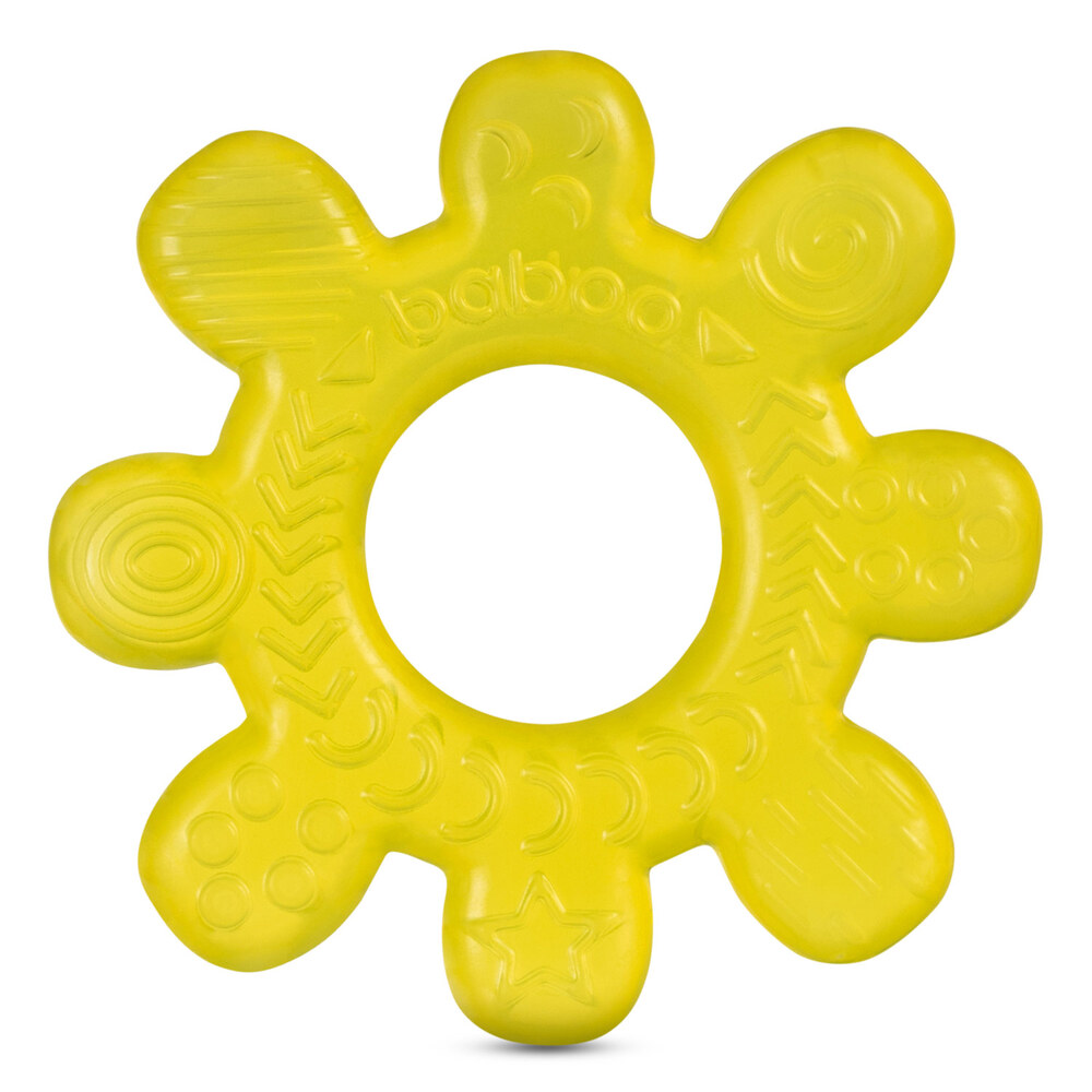 Baboo - Water-filled Cooling Teether Wheel - Yellow - 4m+