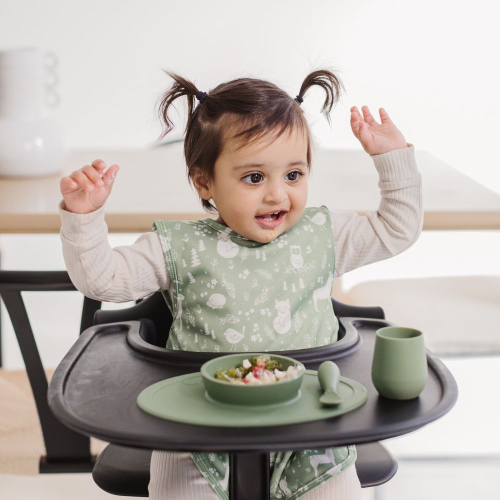 BapronBaby Feeding Bib - Forest Friends - Green