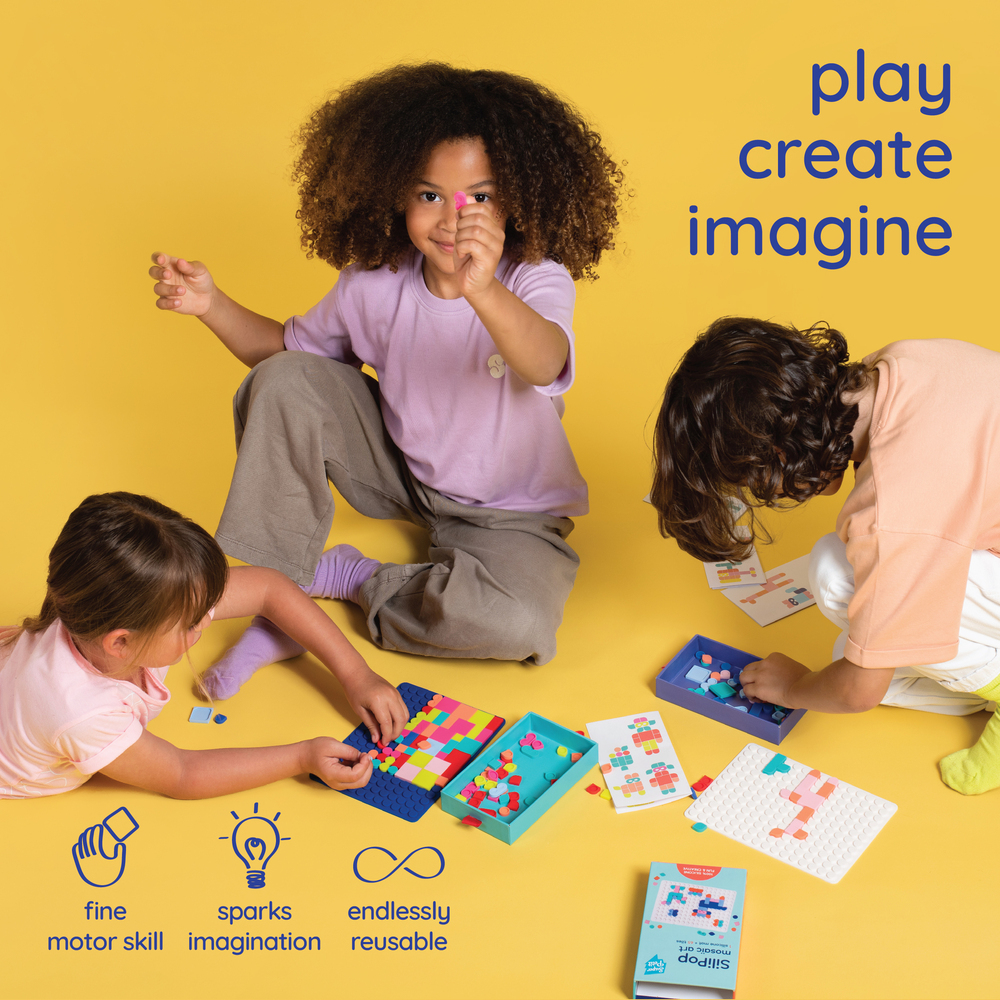 Super Petit - Silipop Travel Game - Blue - 65+ Pcs