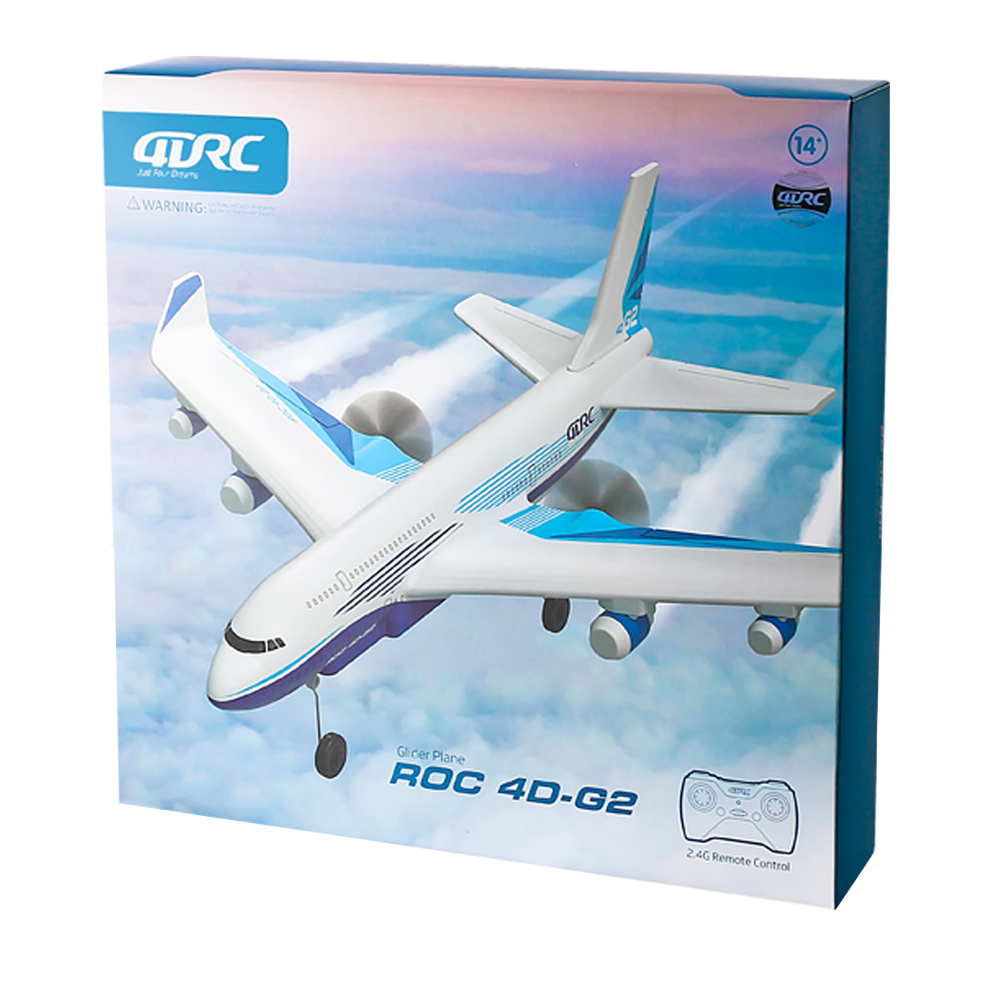 Stem - Foam Remote Control Glider Airliner - White