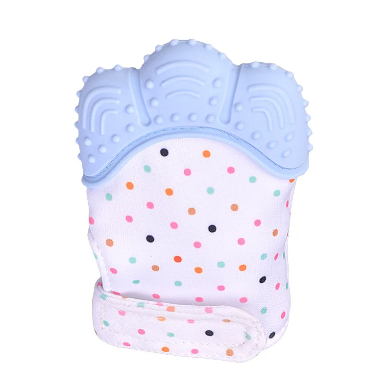 Pikkaboo - Organic 2-In-1 Baby Mitten Teether And Pacifier - Blue