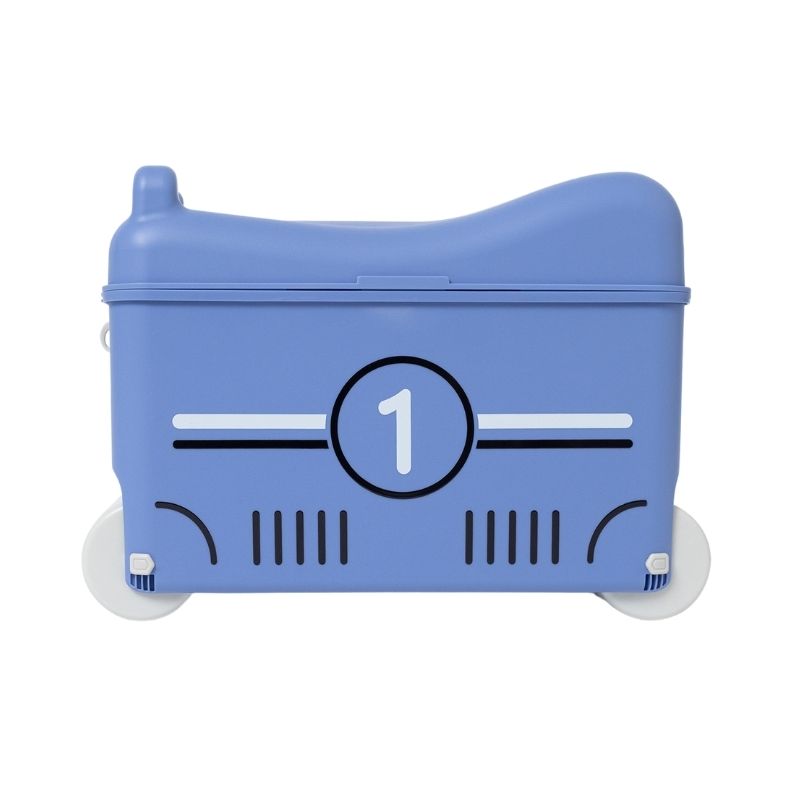 Little Rolla - Ride-On Suitcase - Blue Race Car