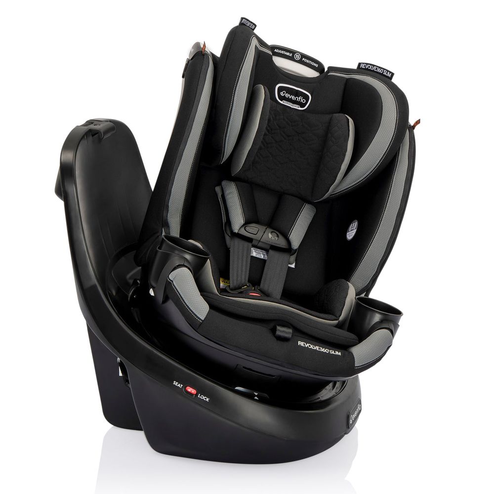 Evenflo - 2-In-1 Revolve360 Slim Rotational Car Seat - Salem Black