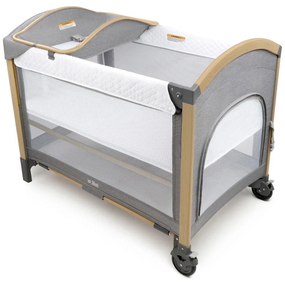 Jikel - Pole - Crib, Co-Sleeper & Playard - Birchwood