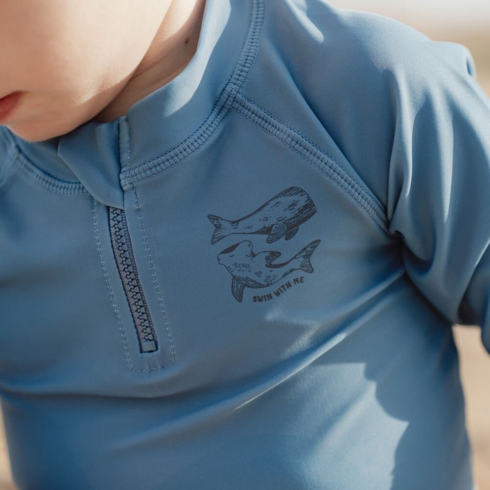 Little Dutch - Swim T-shirt Long Sleeves Blue Whale