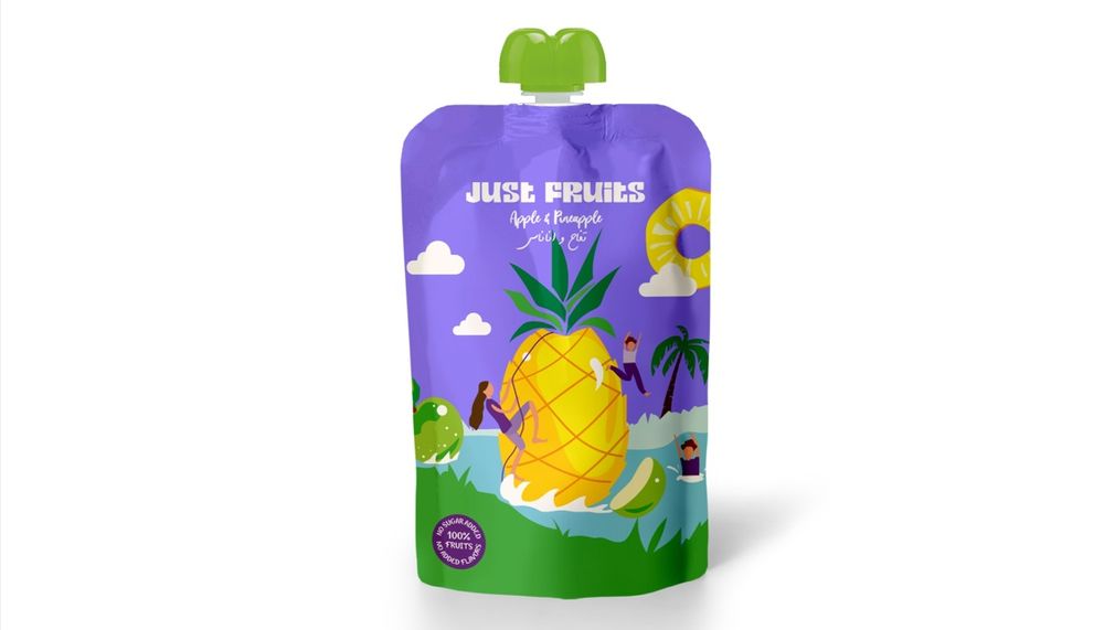 Just Fruits - Baby Puree - Apple & Pineapple - 110 gm