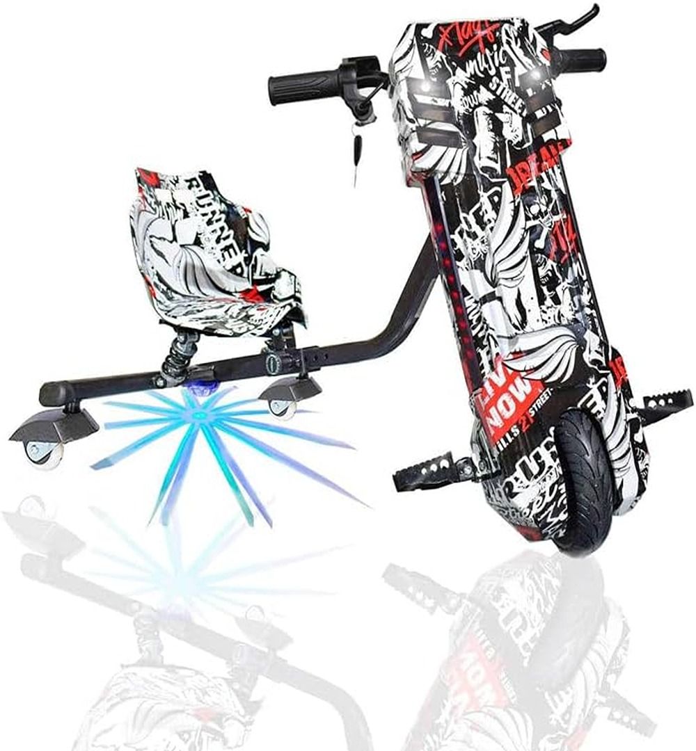 Factual Toys - 3 Wheel Electric Drifting Trike - White