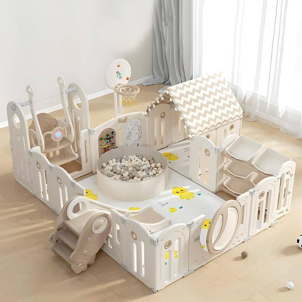 Factual Toys - All-in-1 Luxury Playpen - Sandal