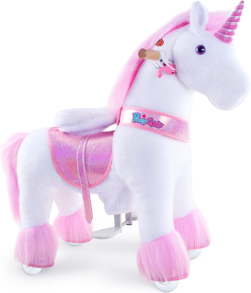 Pony Cycle - Kids Manual Ride-On Unicorn Horse - Pink - Small