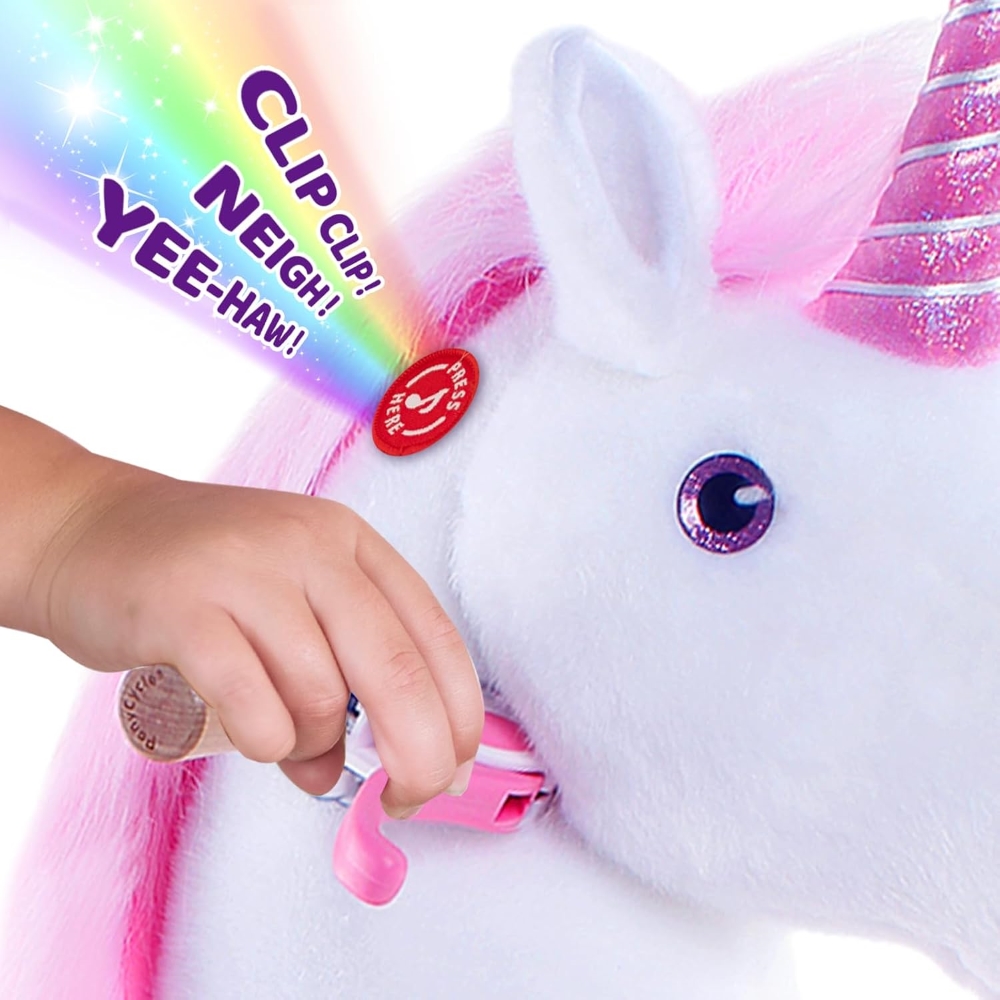 Pony Cycle - Kids Manual Ride-On Unicorn Horse - Pink - Small