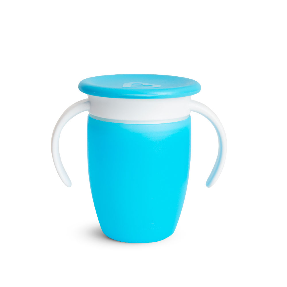 Munchkin - Miracle 360 Degree Baby Trainer Cup with Lid 6m + Blue - 207ml