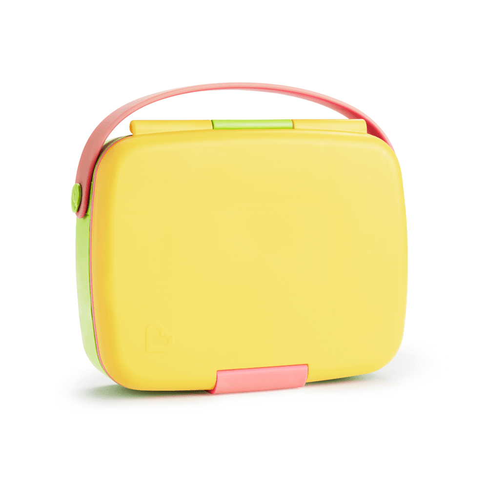 Munchkin - Lunch Bento Box with Stainless Steel Utensils 18m+ - Yellow