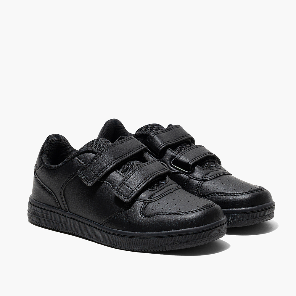 Amica - Kids' Double Velcro Trainer Shoes - Black