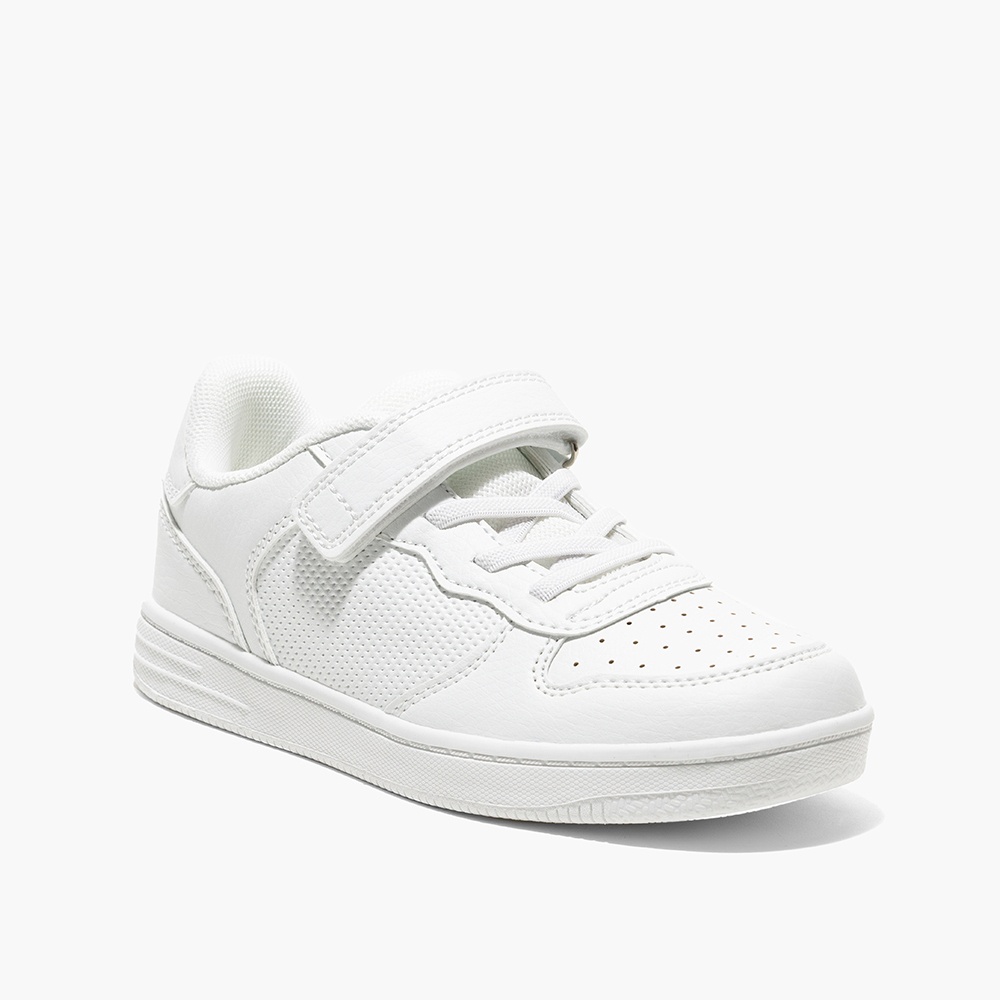 AMICA - Kids Single Velcro Trainer Shoes - White