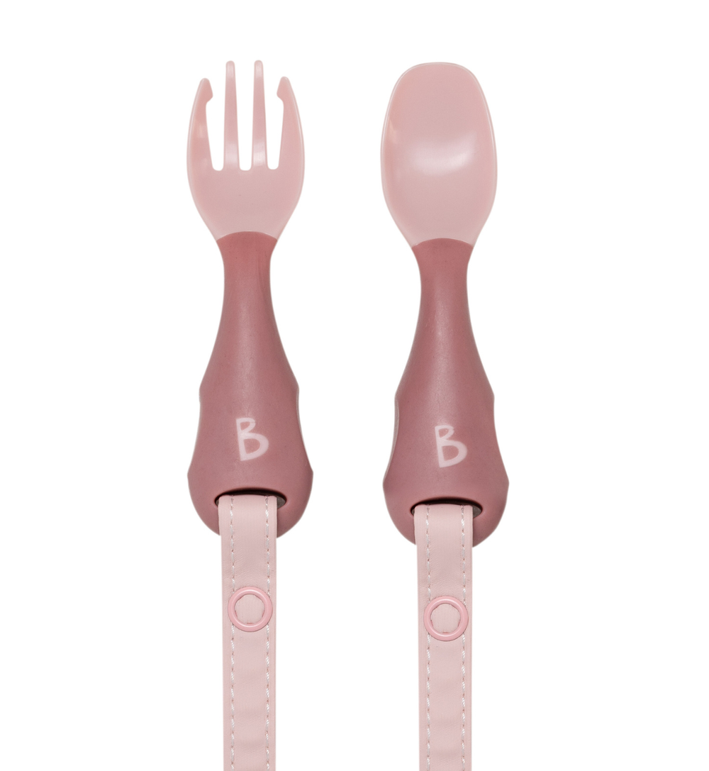 Bibado Baby Handi Cutlery Set - Blush - 2 Pcs