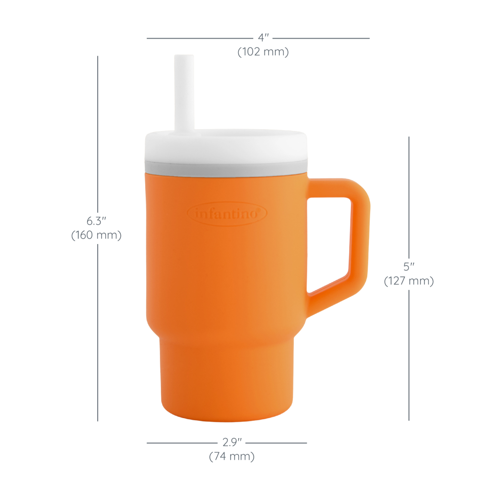 Infantino - My 1st Tumbler With Leak-Resistant Straw - Orange