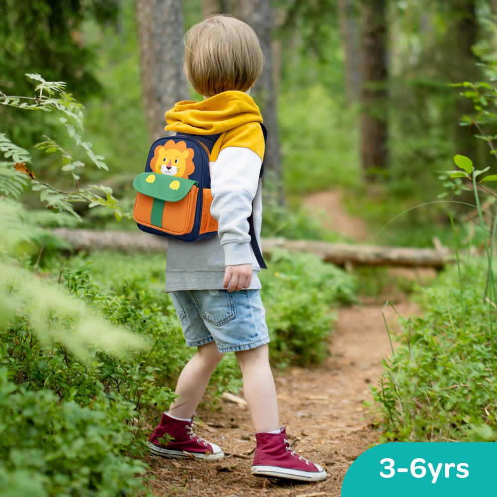 Moon - Kids Backpack Padded Straps Waterproof - Perfect For Preschool Nursery Snacks Lunchbox - Lion
