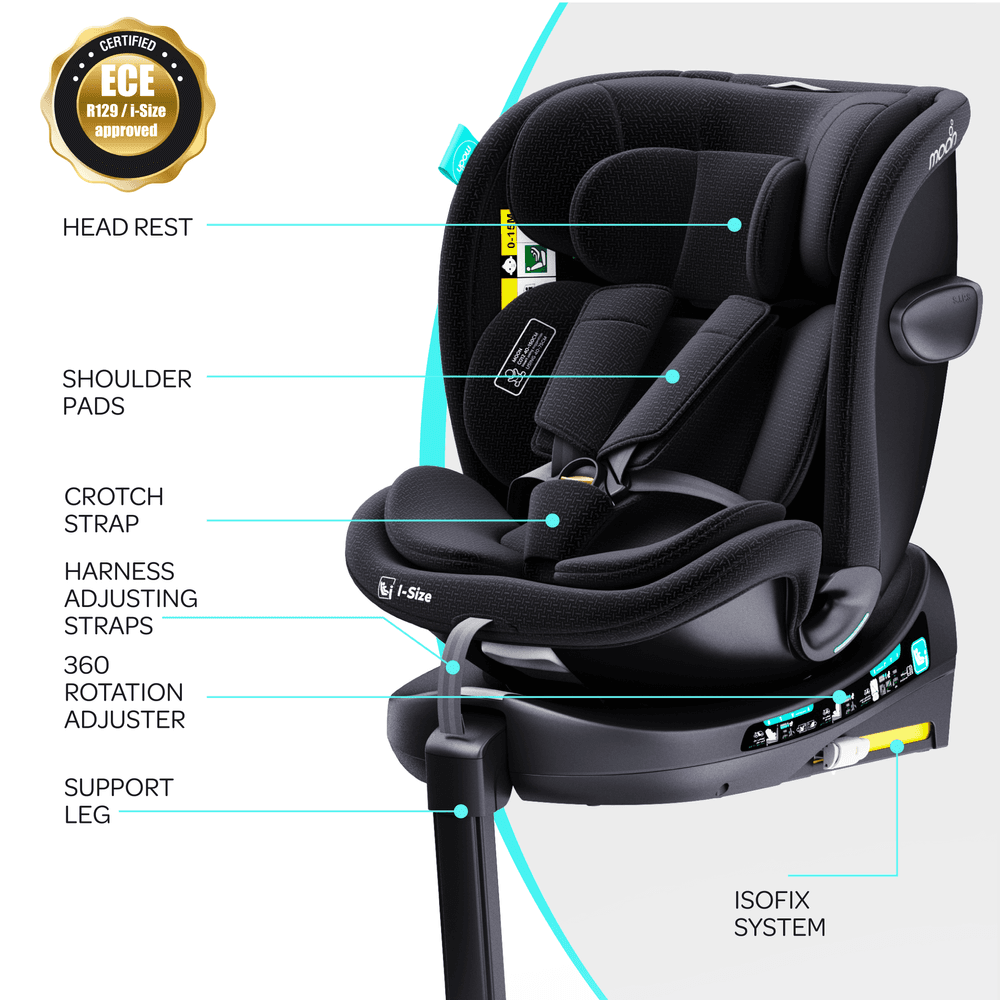 MOON - GYRO PRO Plus Car Seat- Black