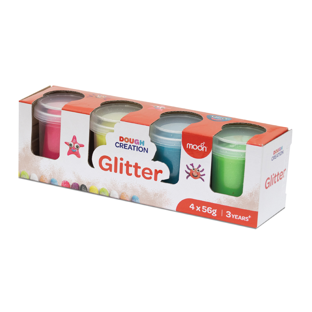 Moon - Glitter Dough Creations Set 56g - 4pcs