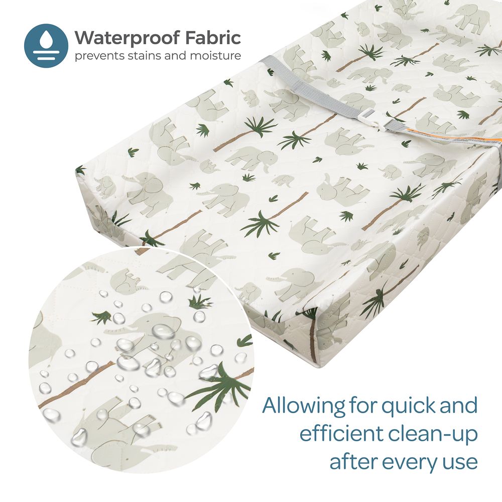 Moon Waterproof Contour Diaper Changing Mat Pad - Elephant