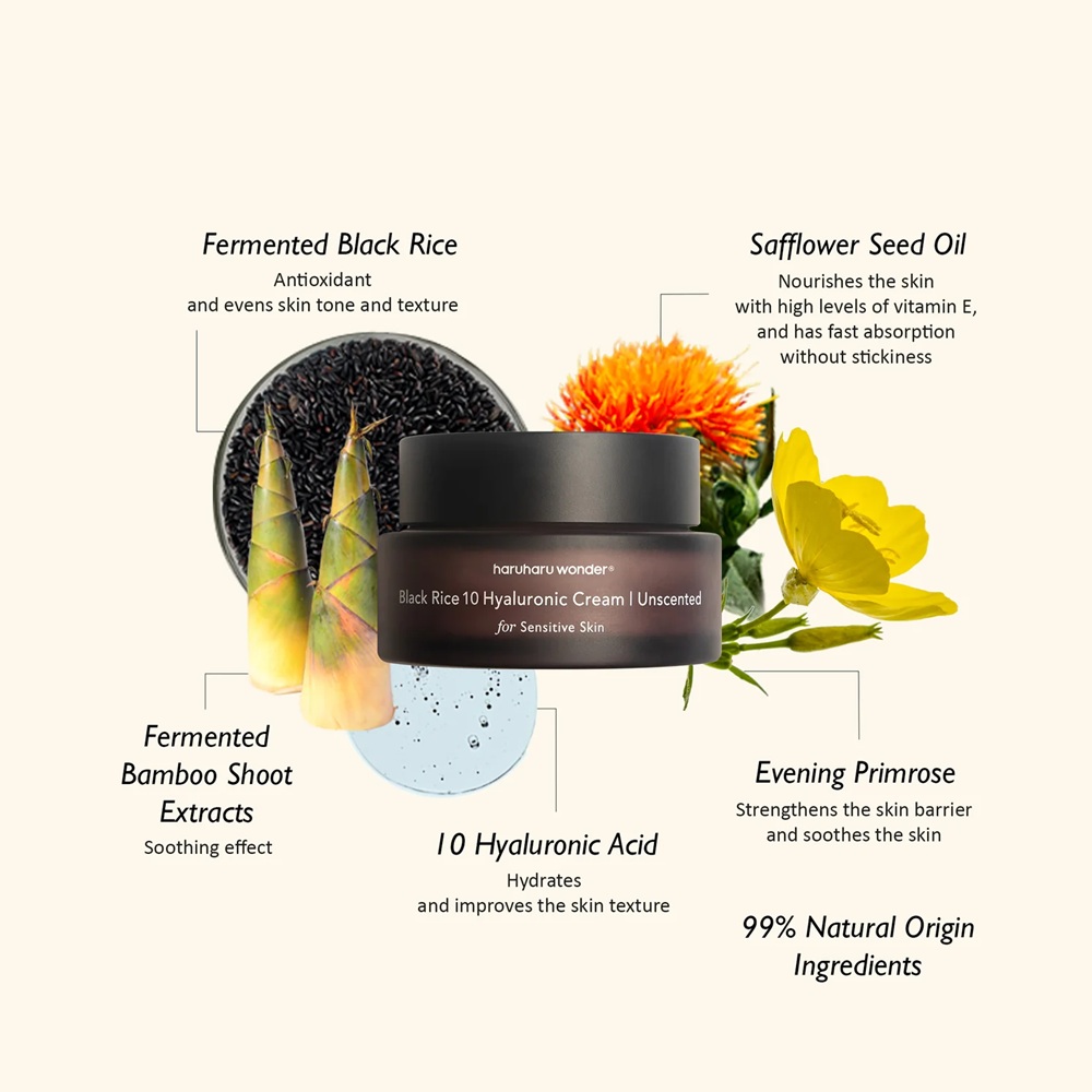 Haruharu Wonder - Black Rice 10 Hyaluronic Cream - 50 ml
