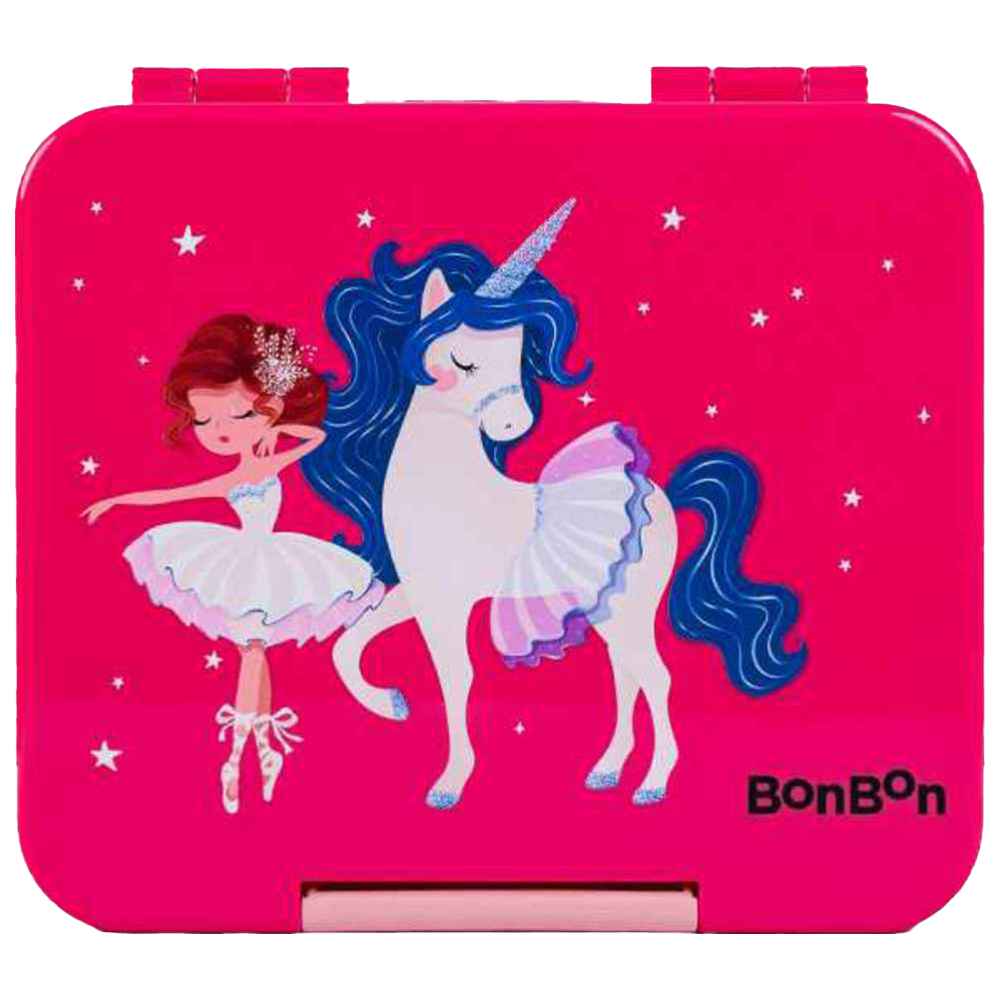 BonBon - Elite Mini 4 Compartment Leakproof Lunchbox - Unicorn and Ballerina