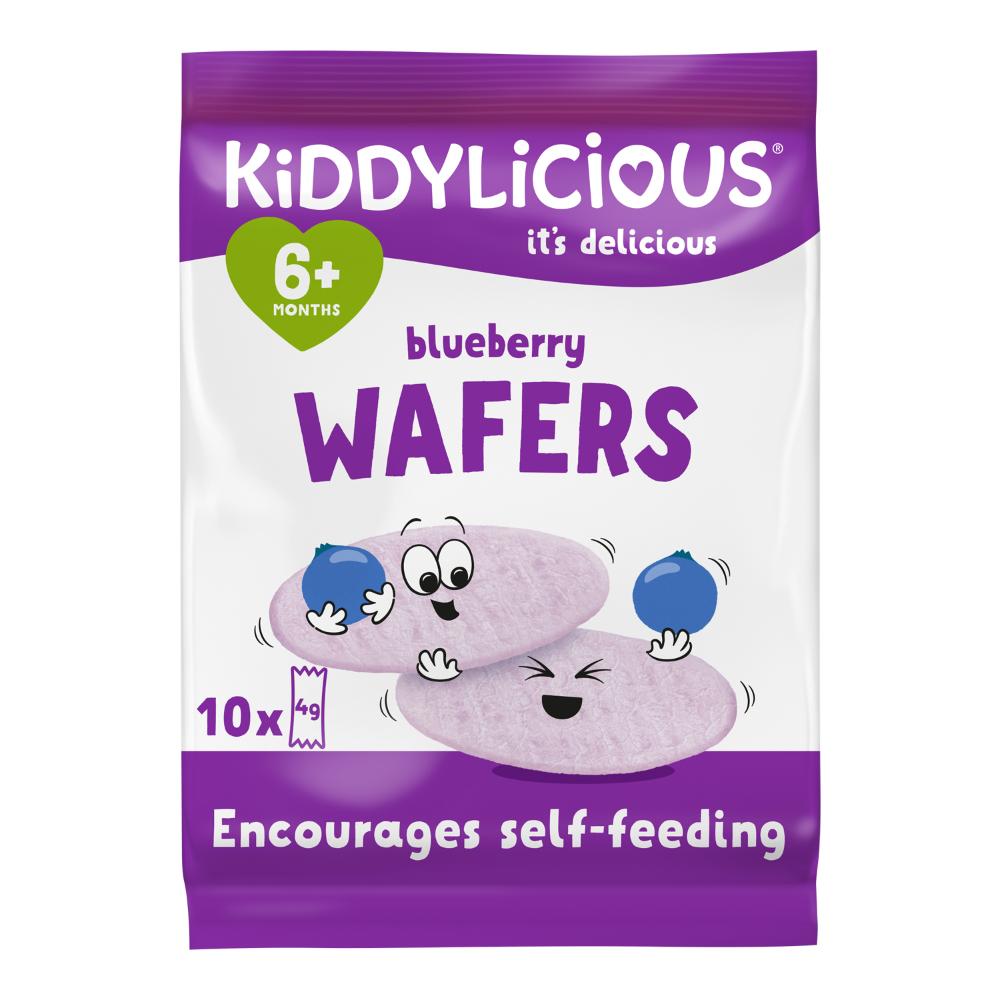 Kiddylicious - Gluten And Dairy Free Wafers - Blueberry - 4 g - Pack of 10