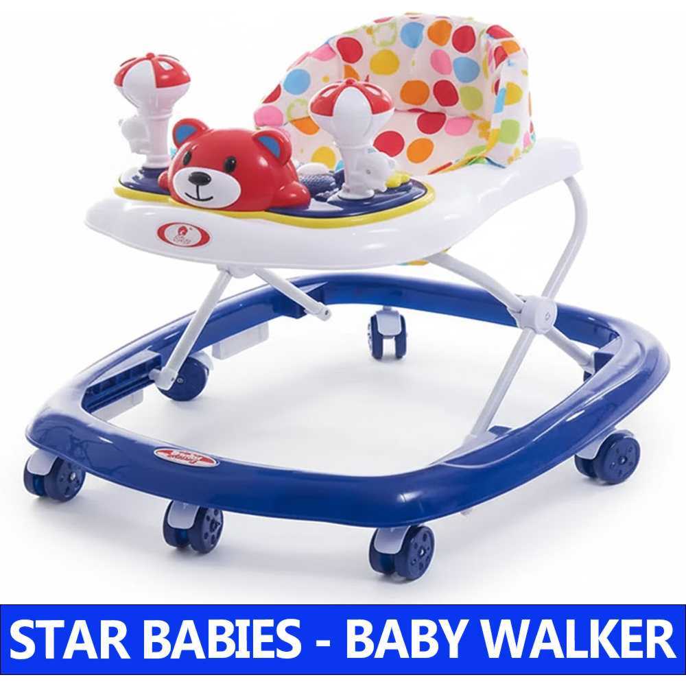Star Babies - Baby Walker With Wheels - Navy Blue