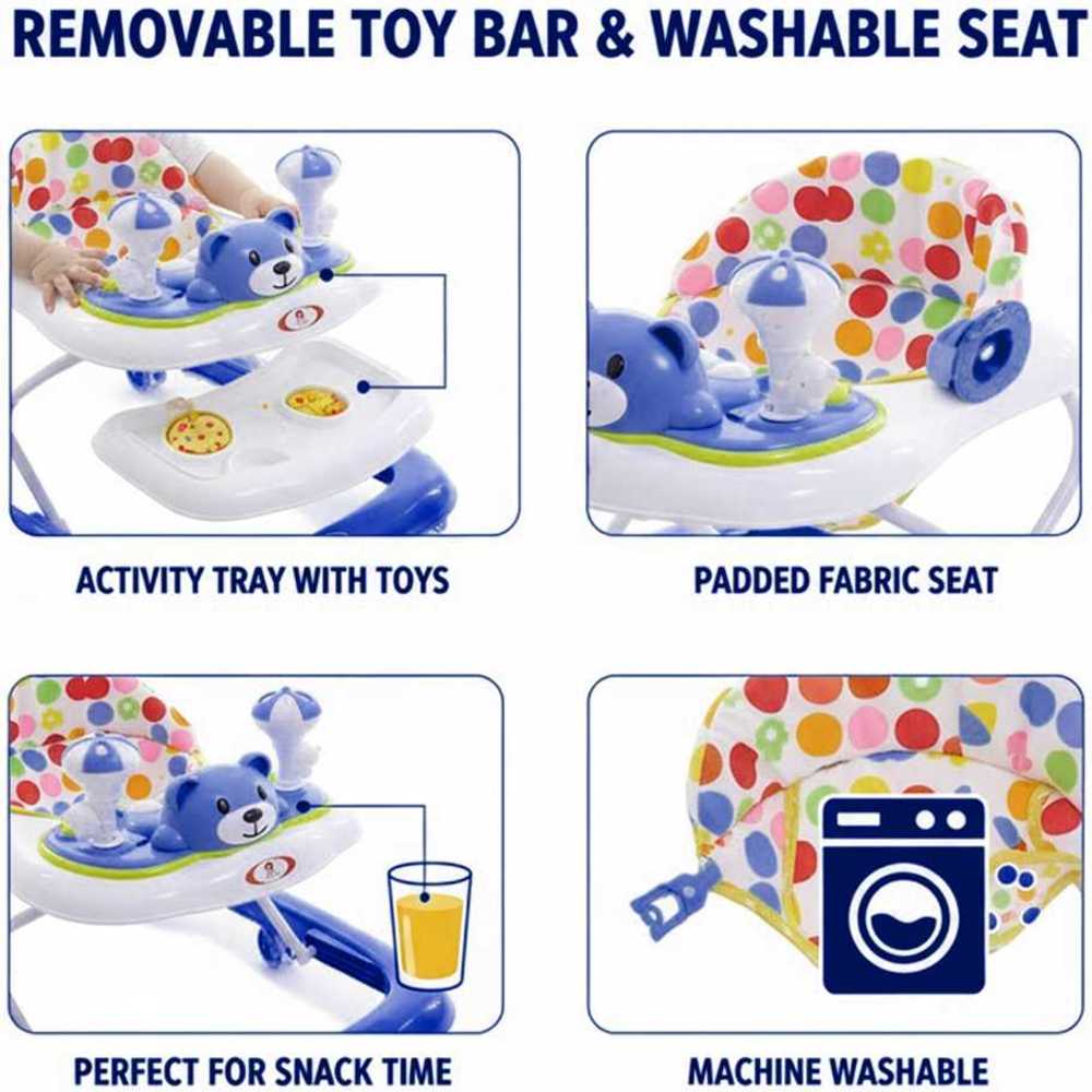 Star Babies - Baby Walker With Wheels - Navy Blue