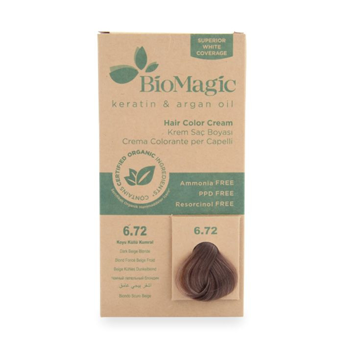Biomagic - Hair Color Cream Infused With Keratin And Argan Oil - CK 6/72 Dark Beige Blonde 60ml