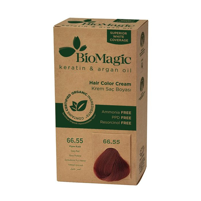 Biomagic - Hair Color Cream Infused With Keratin And Argan Oil - CK 66/55 Deep Red 60ml