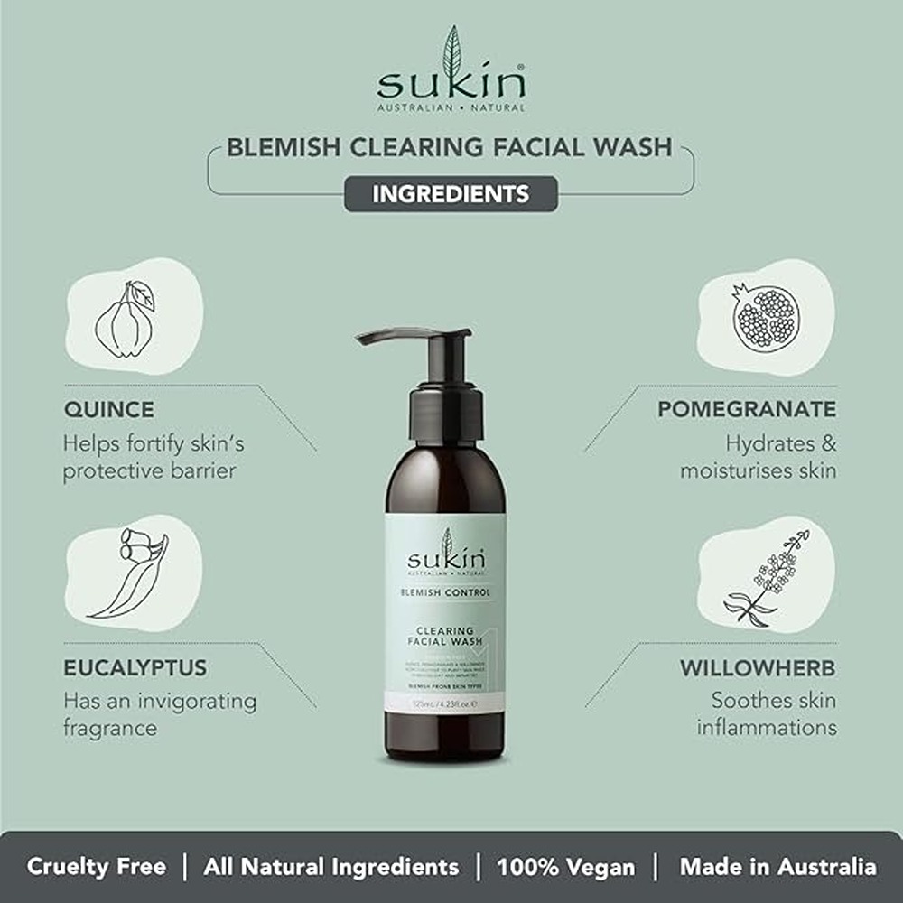 Sukin - Blemish Control Clearing Facial Wash - 125ml