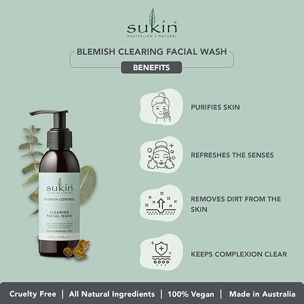 Sukin - Blemish Control Clearing Facial Wash - 125ml