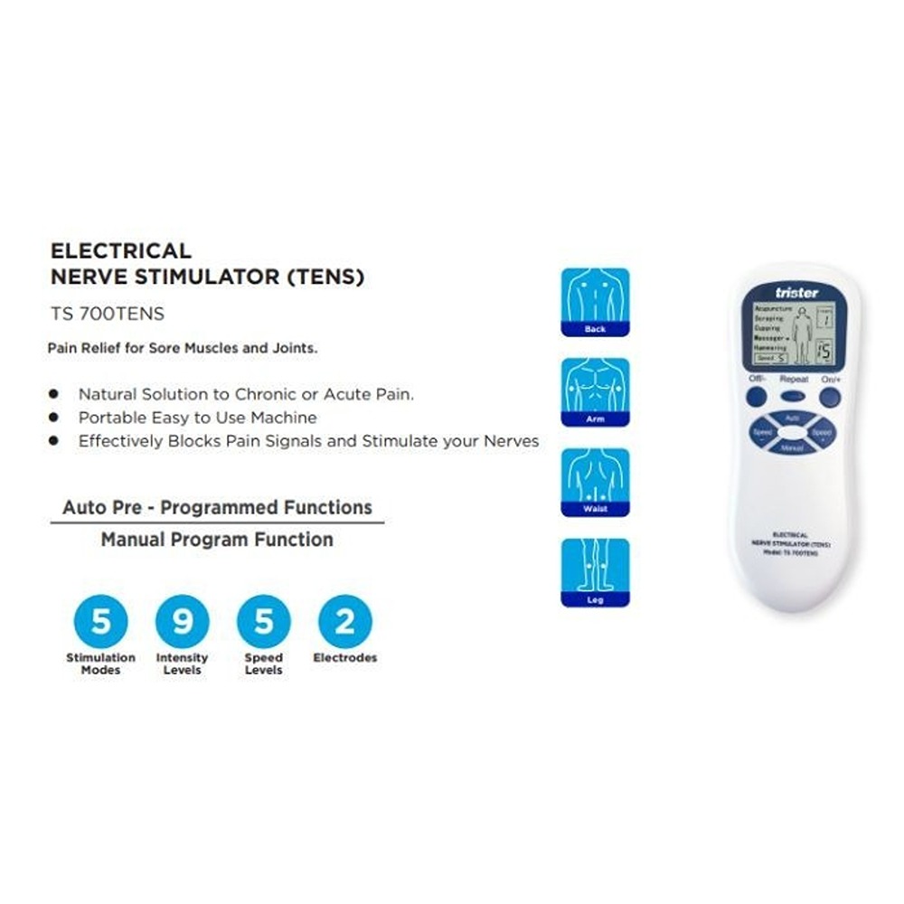 Trister - Electrical Nerve Stimulator TS 700TENS - White