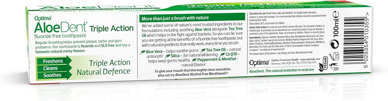 AloeDent - Toothpaste Triple Action - With Aloe Vera - 100ml