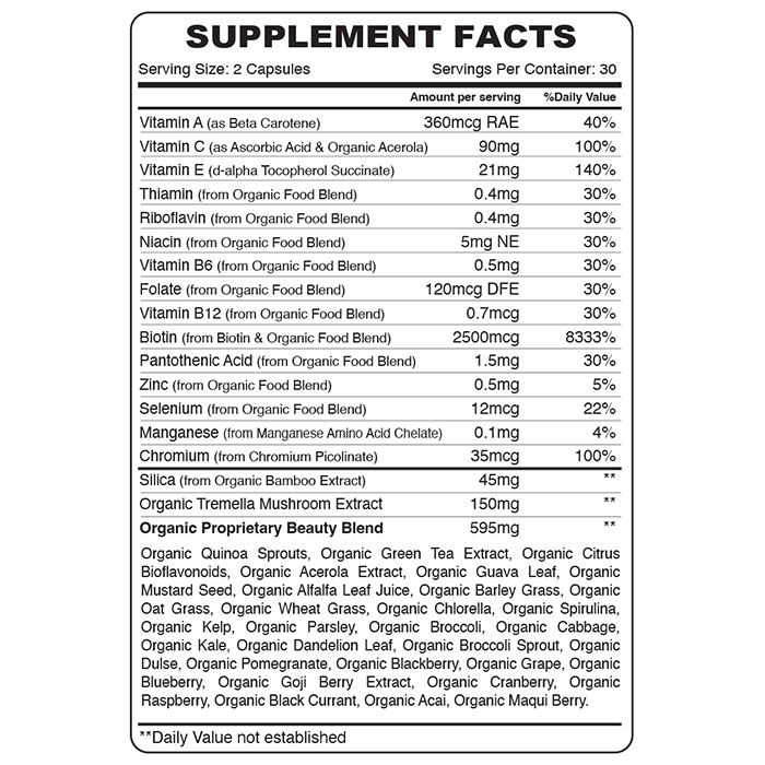 Organic Earth - Plant Collagen Builder Capsules - Biotin/Citrus - 60pcs