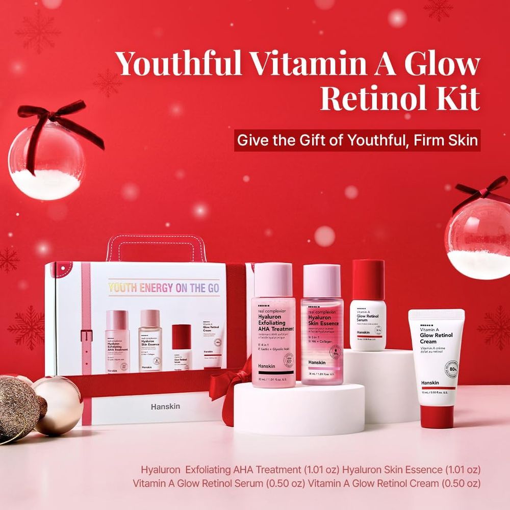 Hanskin - Youth Energy On The Go Skincare Set - 4 Pcs