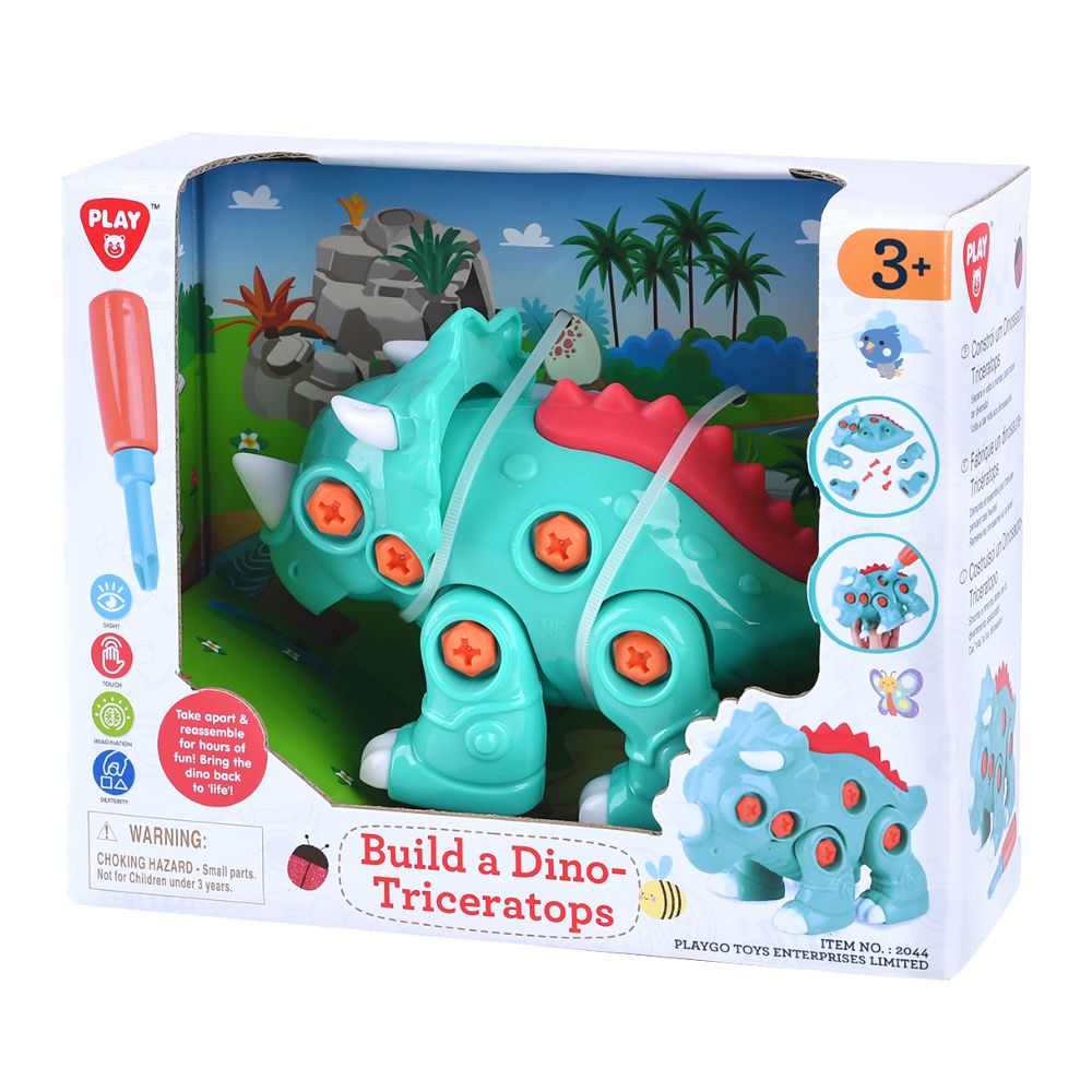 Playgo - Build A Dino Assemble Set - Triceratops